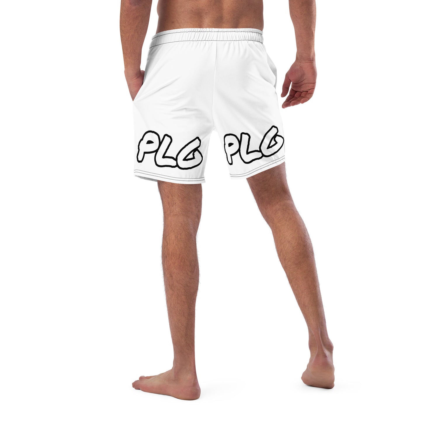 PLG (White) - Men's swim trunks