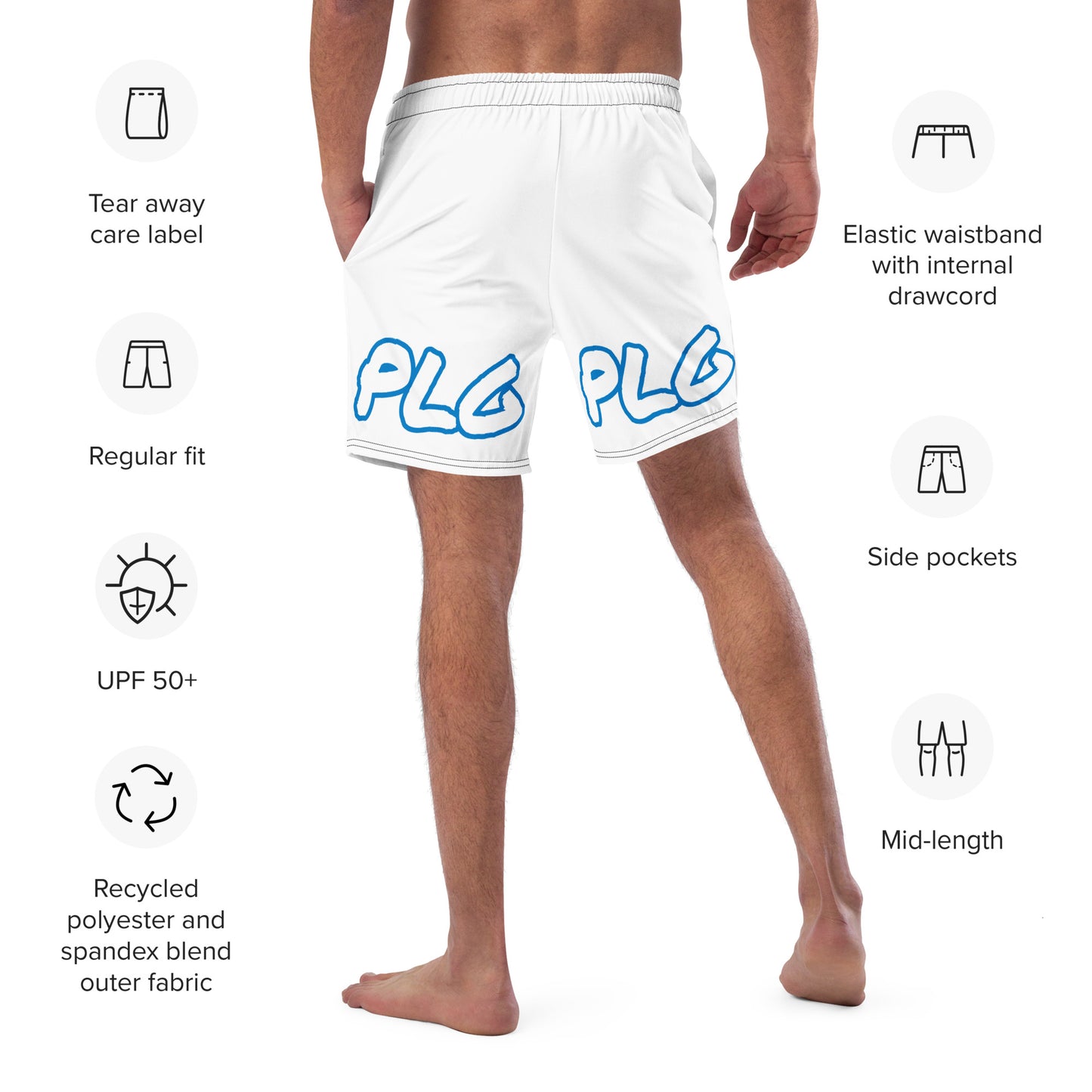 PLG (Blue) - Men's swim trunks