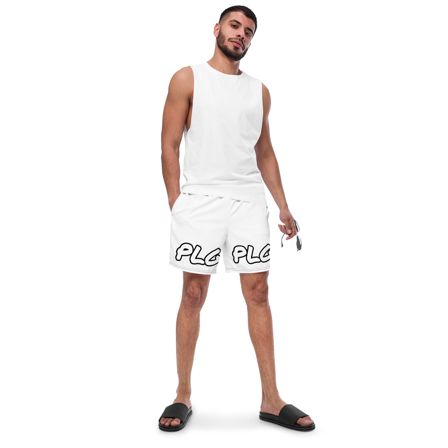 PLG (White) - Men's swim trunks