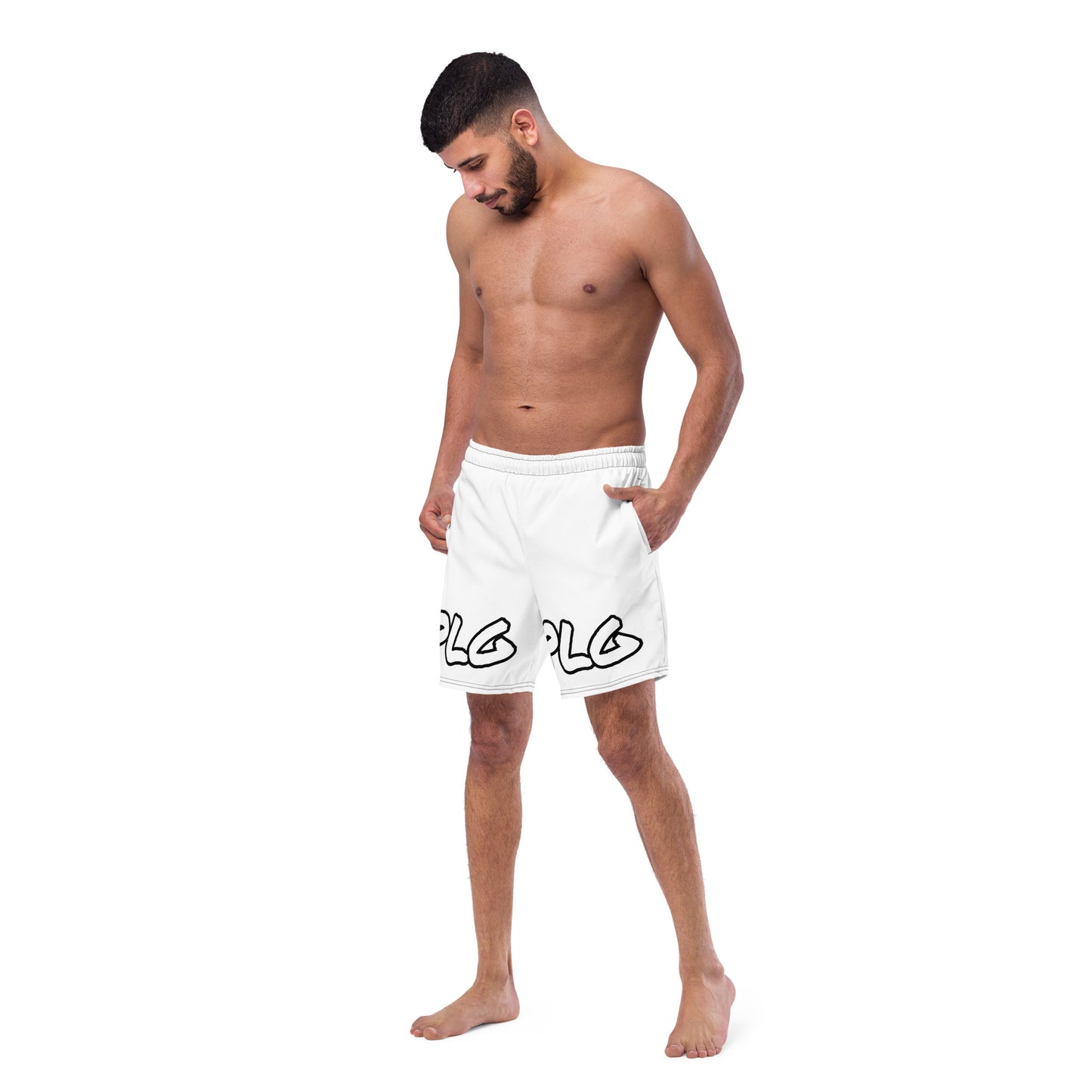 PLG (White) - Men's swim trunks
