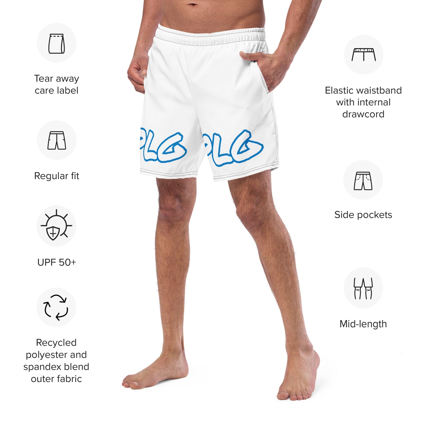 PLG (Blue) - Men's swim trunks