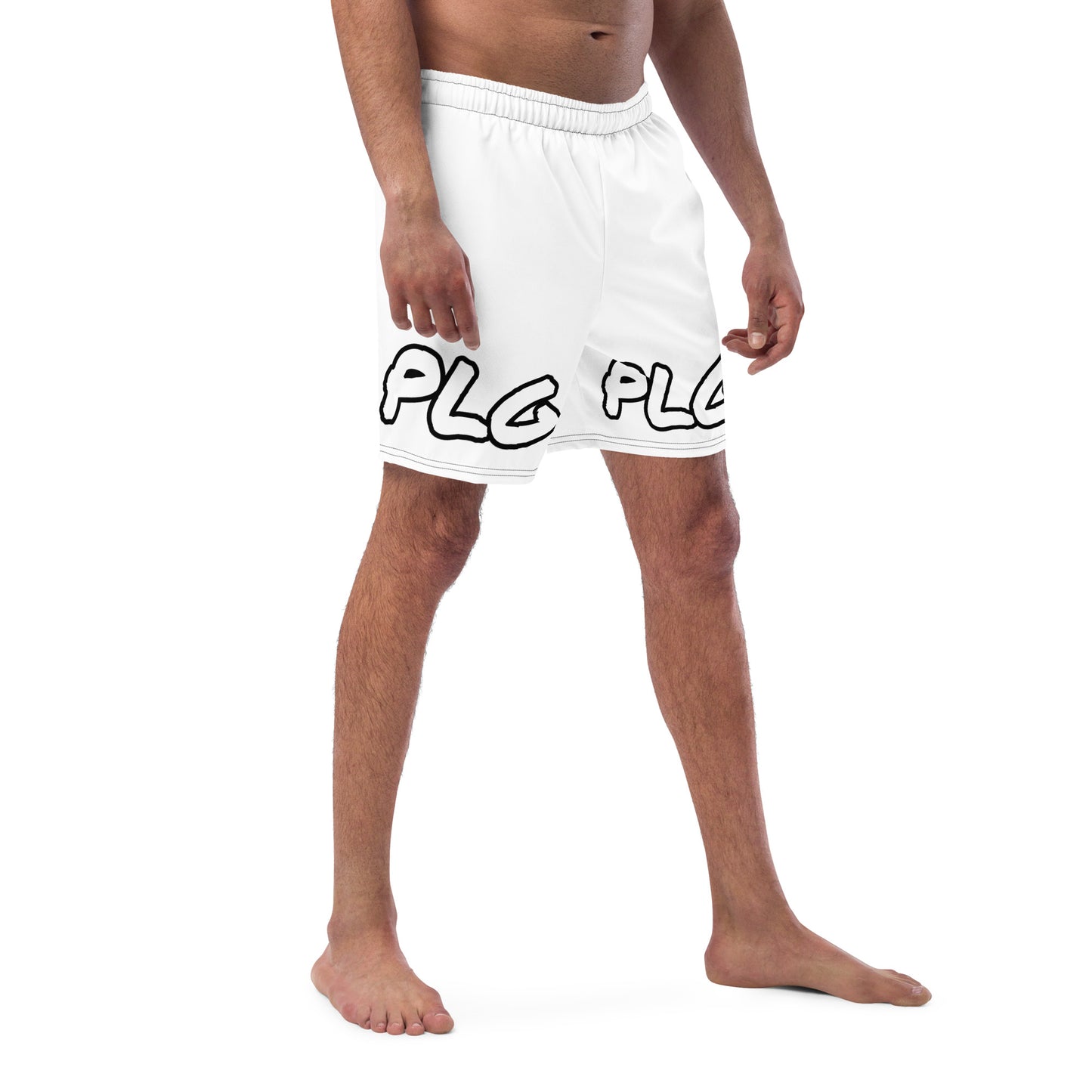 PLG (White) - Men's swim trunks