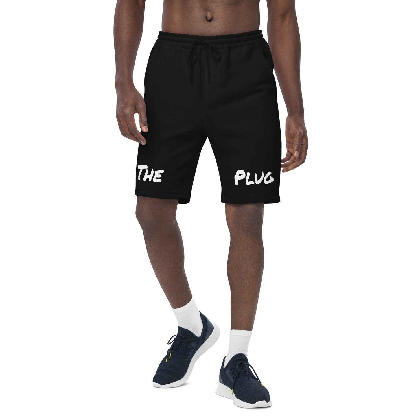 The Plug (Black/Grey)- Men's fleece shorts
