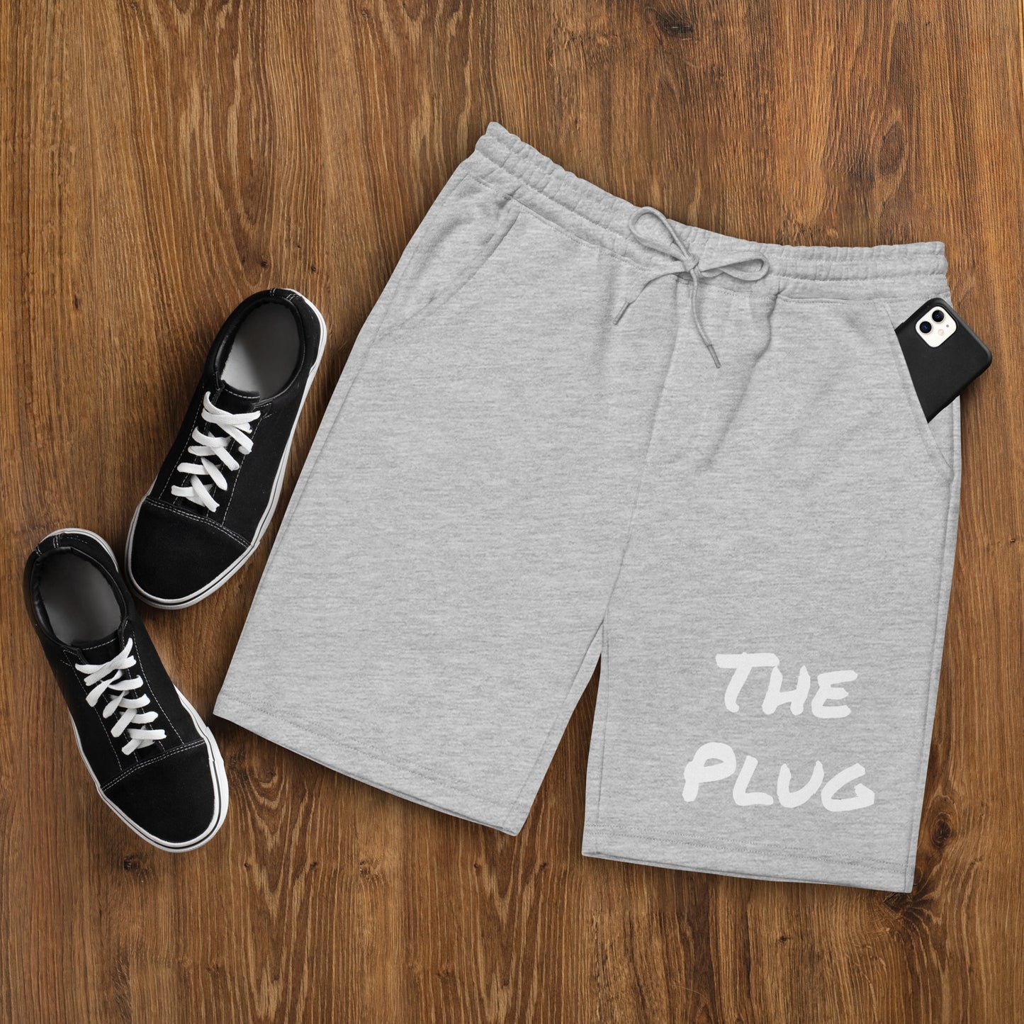 The Plug (Black/Grey) - Men's fleece shorts