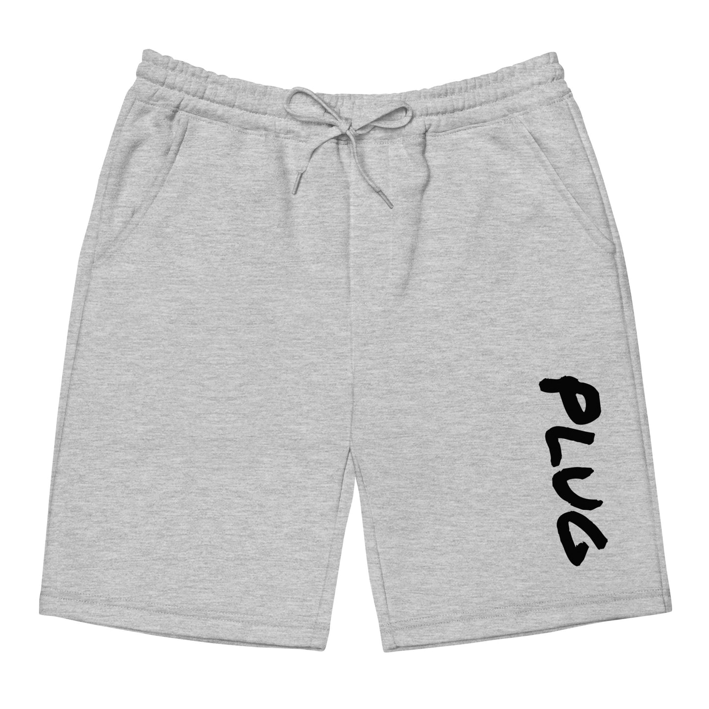 Plug (White/Grey) - Men's fleece shorts