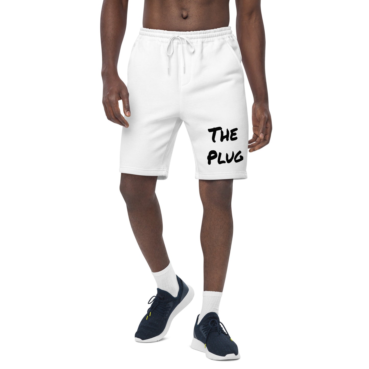 The Plug (White/Grey) - Men's fleece shorts