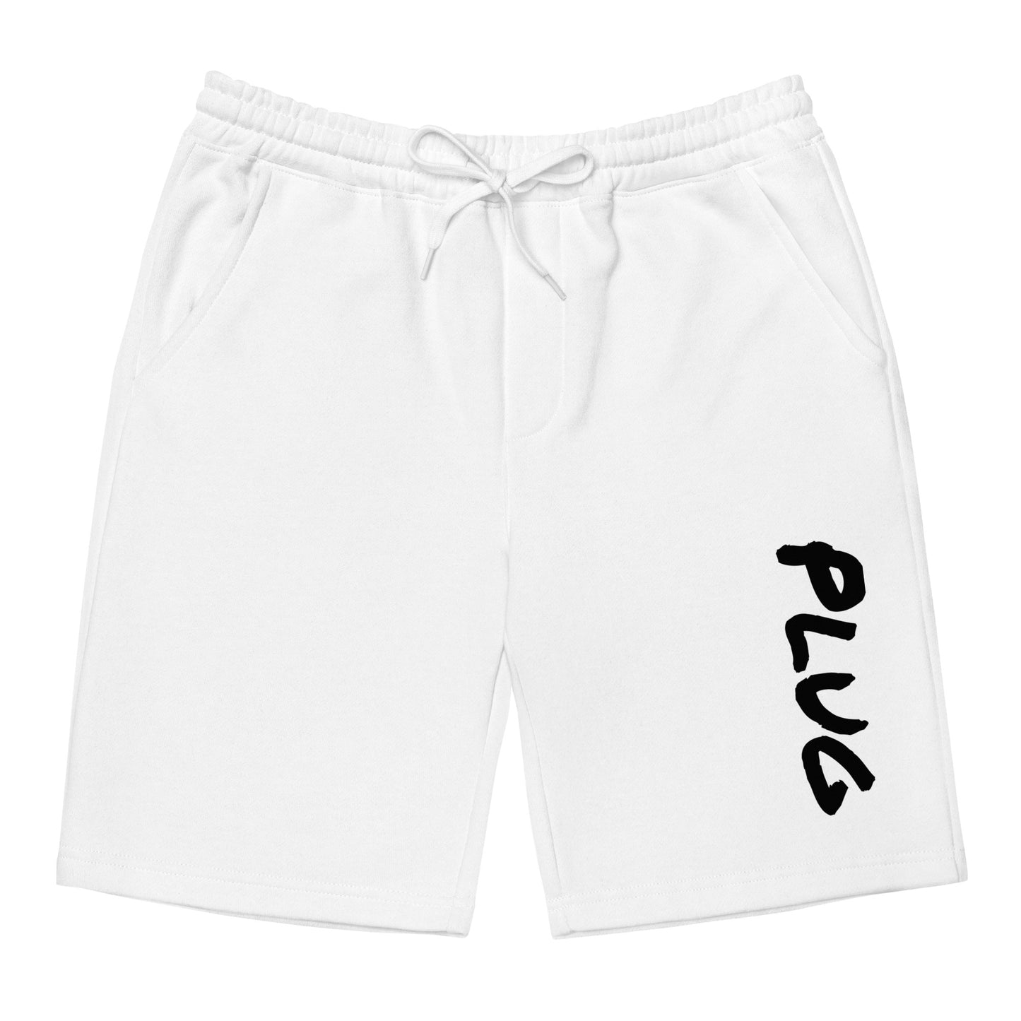 Plug (White/Grey) - Men's fleece shorts