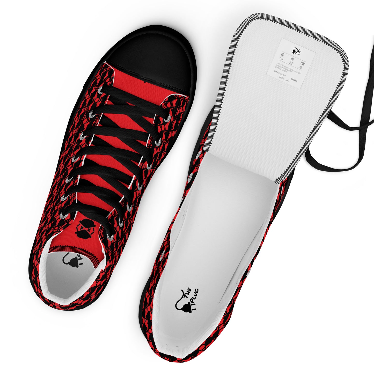 The Plug (Red) - Men’s high top shoes