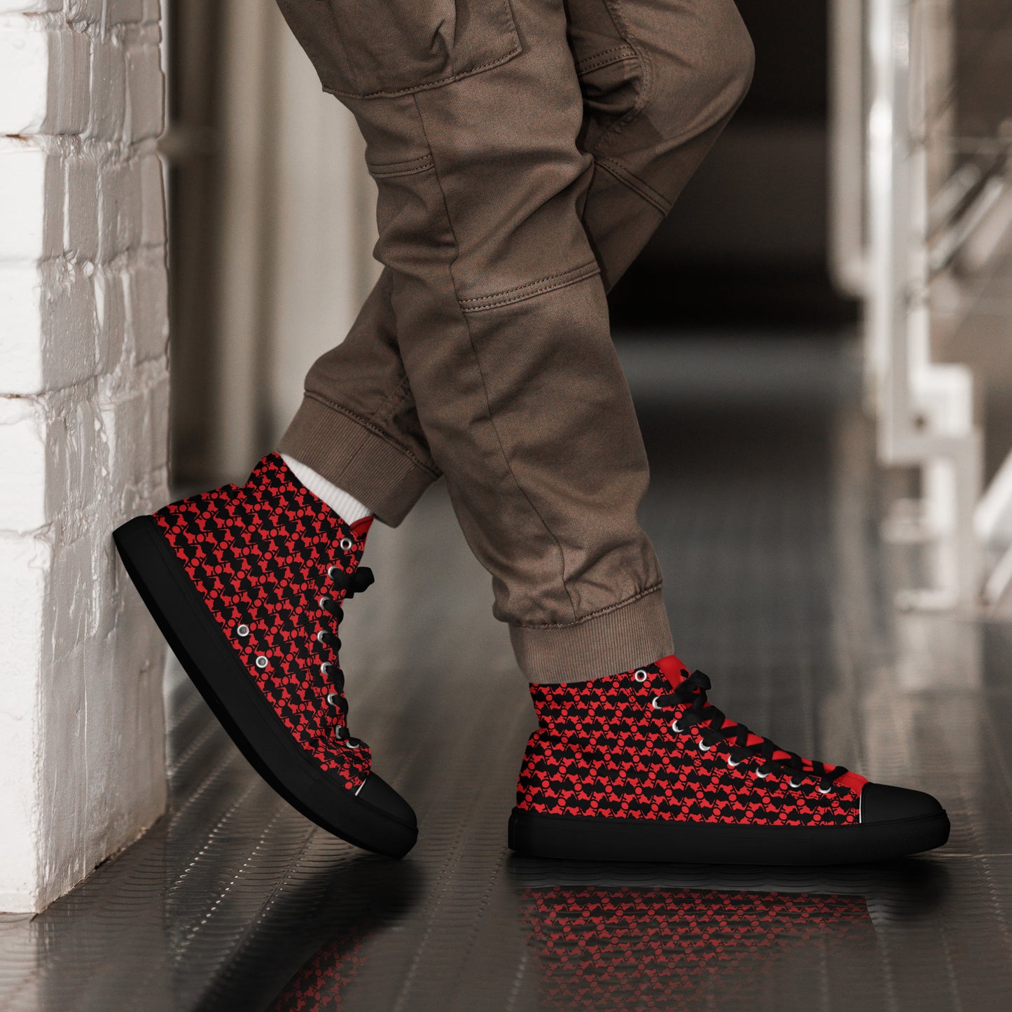 The Plug (Red) - Men’s high top shoes