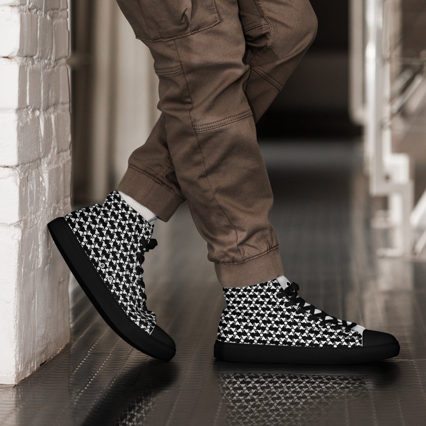 The Plug (White) - Men’s high top shoes