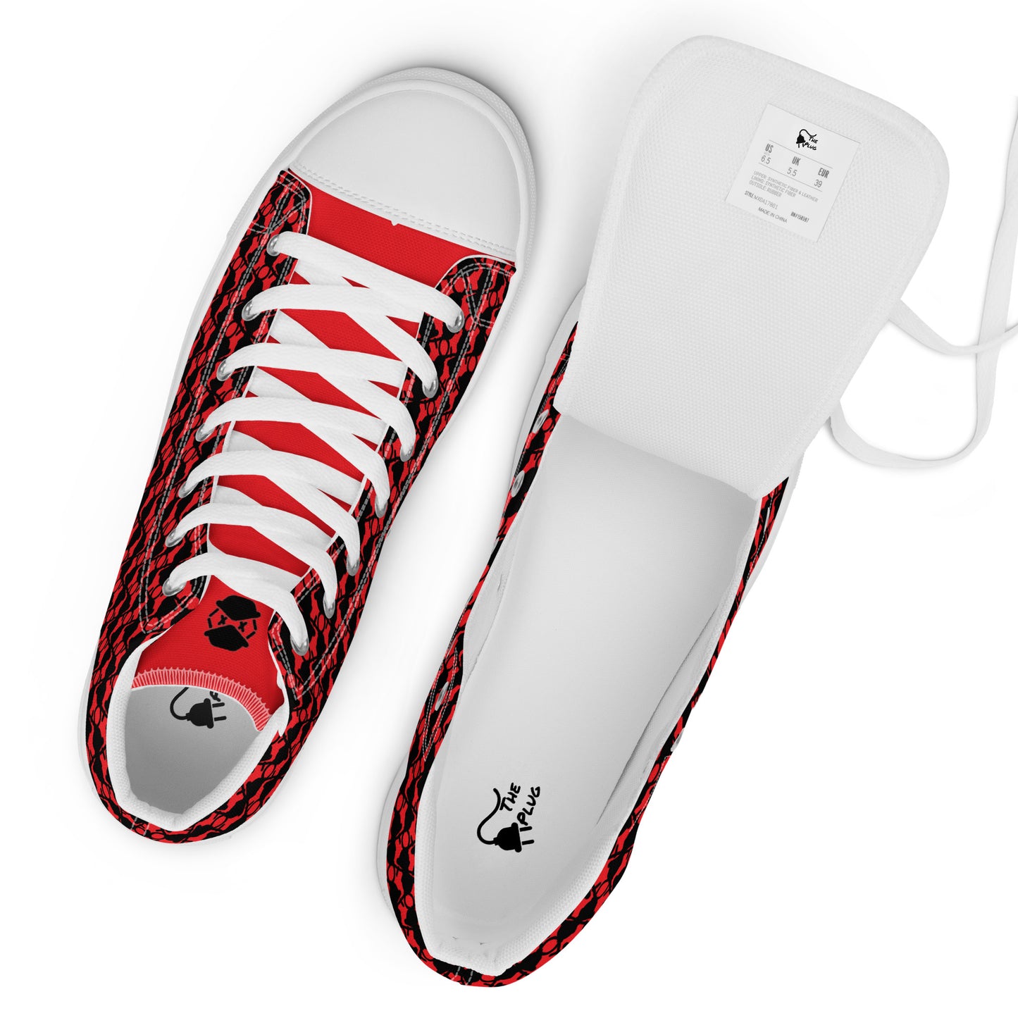 The Plug (Red) - Men’s high top shoes