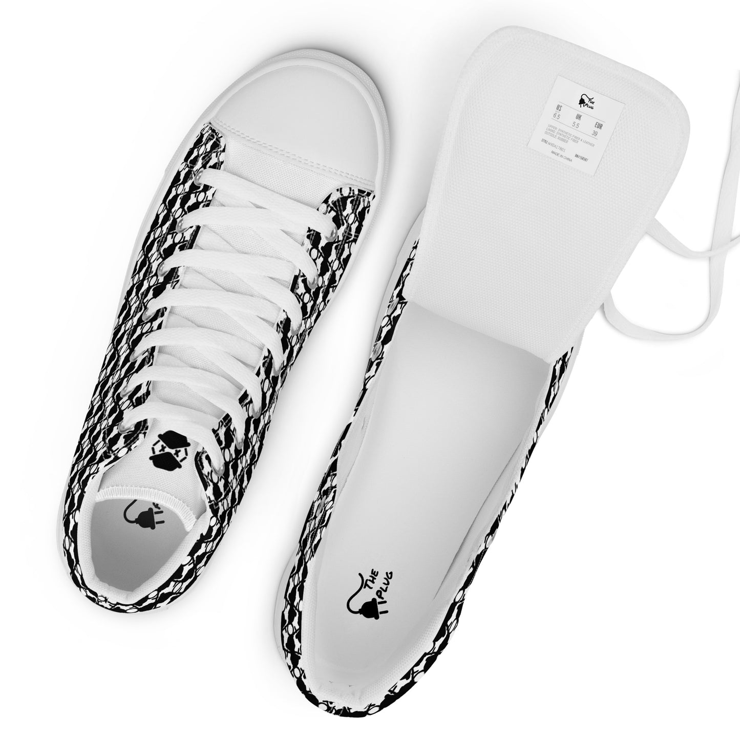 The Plug (White) - Men’s high top shoes