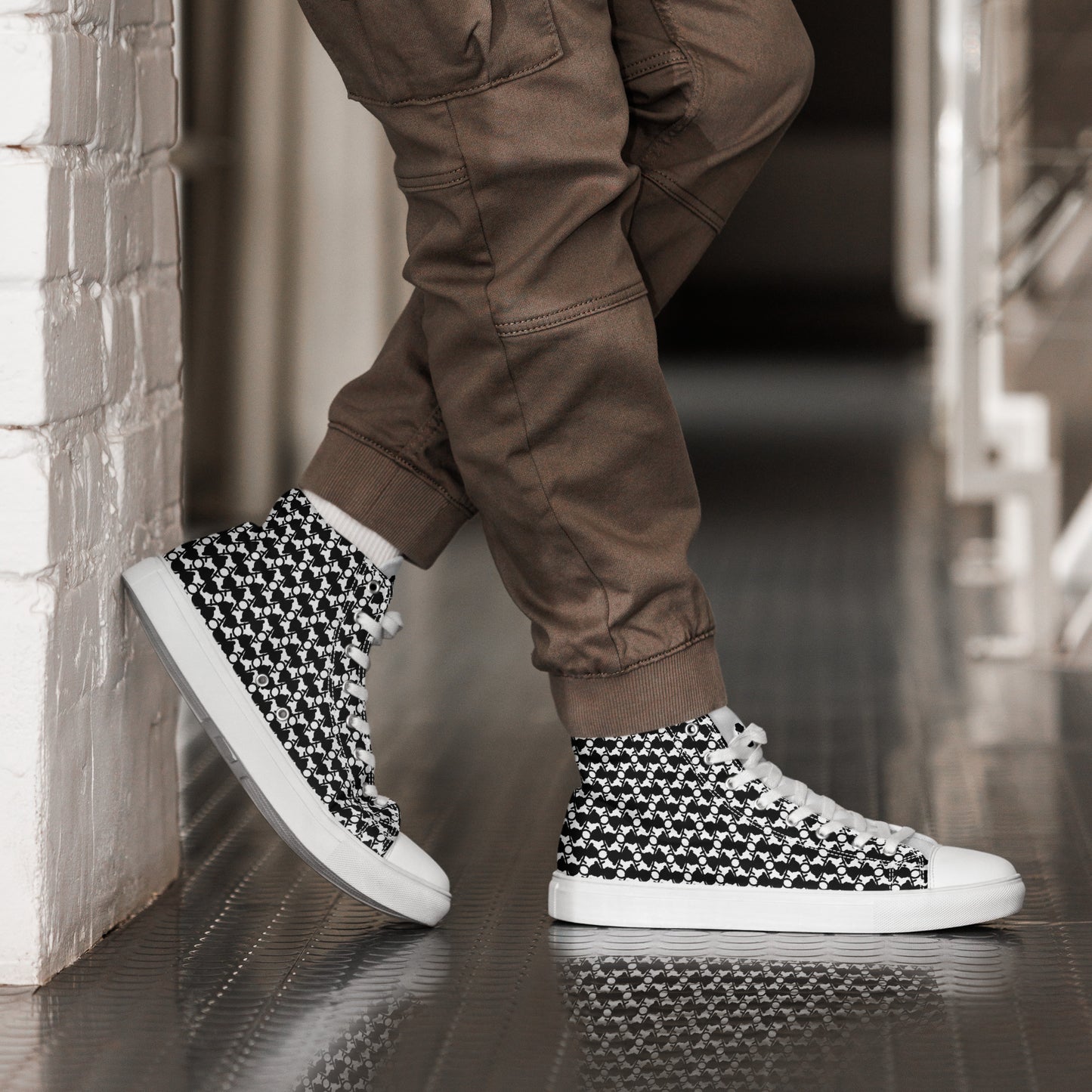 The Plug (White) - Men’s high top shoes