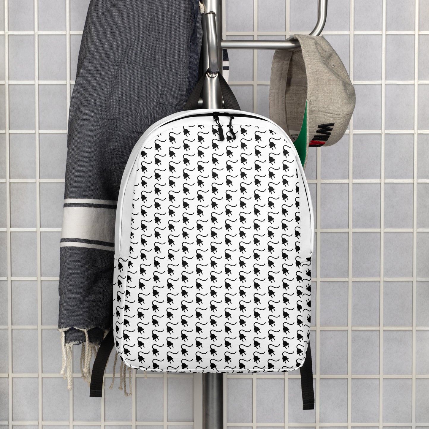 The Plug (White) - Minimalist Backpack