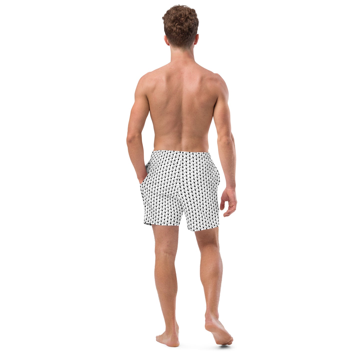 The Plug (White) - Men's swim trunks