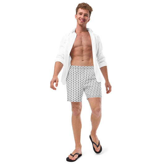 The Plug (White) - Men's swim trunks