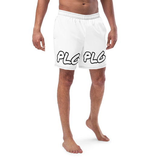 PLG (White) - Men's swim trunks