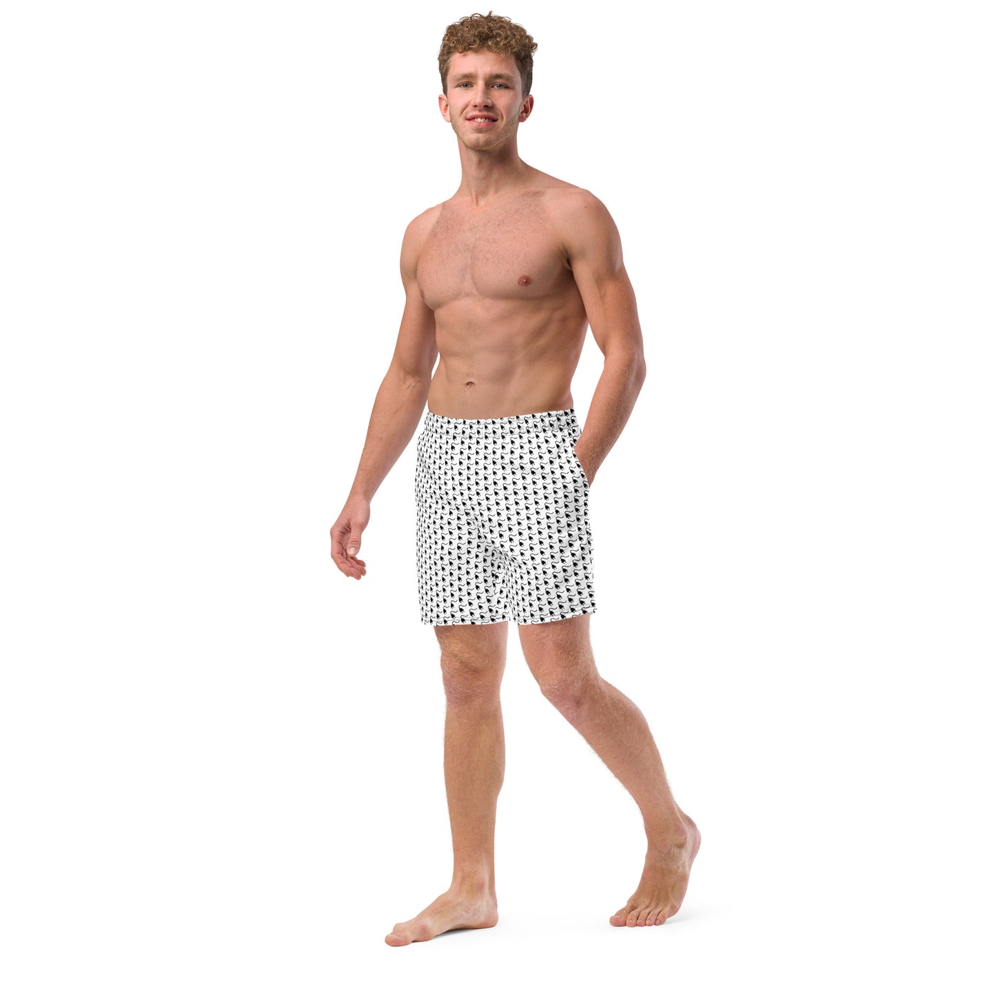 The Plug (White) - Men's swim trunks