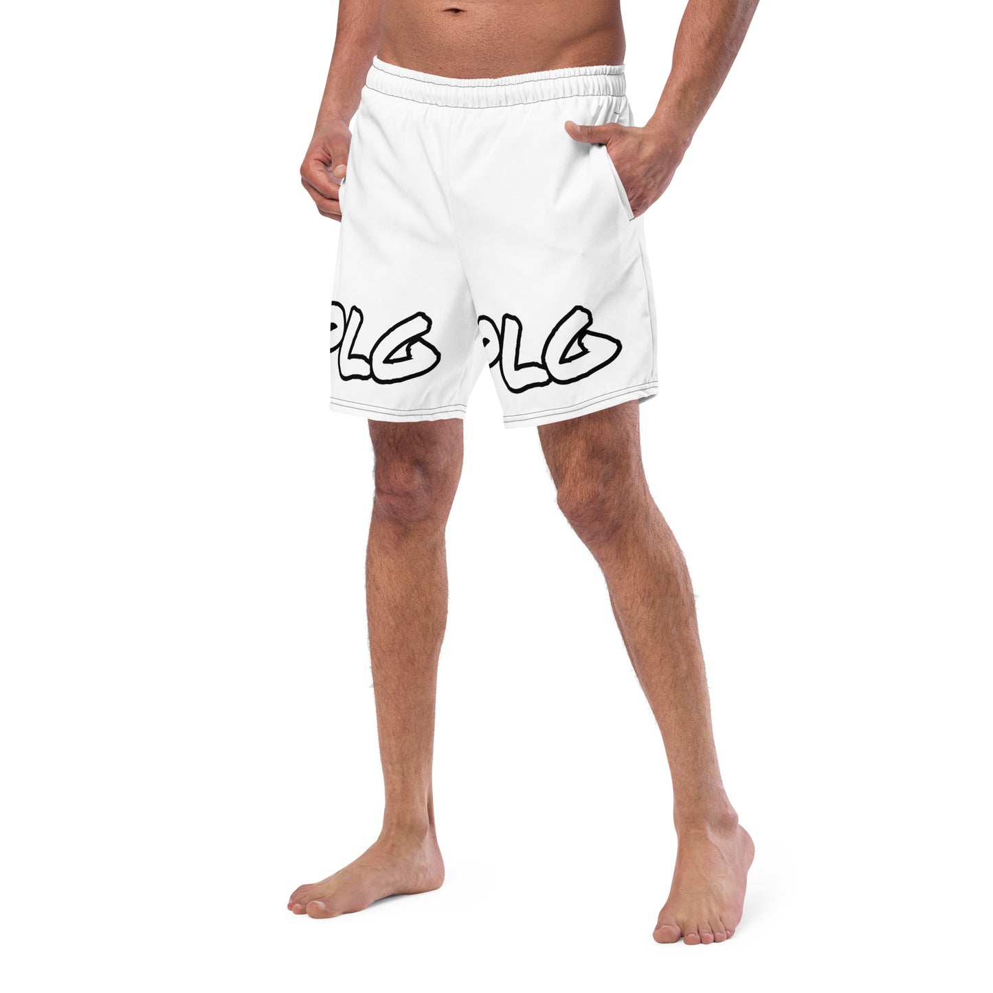 PLG (White) - Men's swim trunks