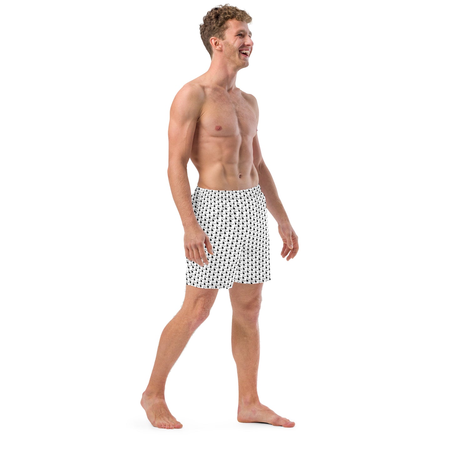 The Plug (White) - Men's swim trunks