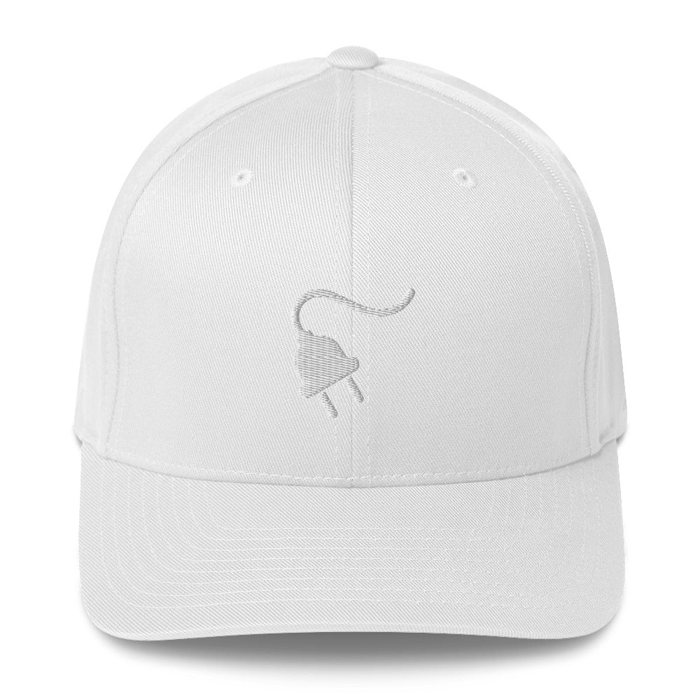 The Plug (White) FlexFit Cap