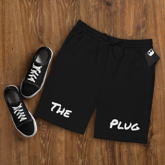 The Plug (Black/Grey)- Men's fleece shorts