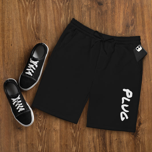 Plug (Black/Grey) - Men's fleece shorts