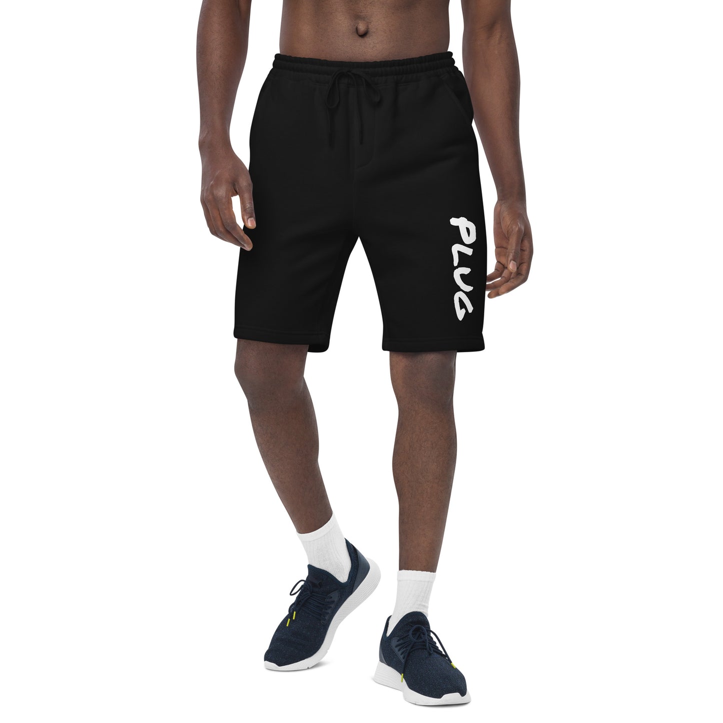 Plug (Black/Grey) - Men's fleece shorts