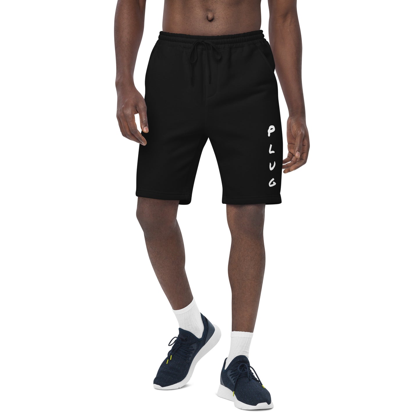 Plug (Black/Grey) - Men's fleece shorts