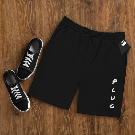 Plug (Black/Grey) - Men's fleece shorts