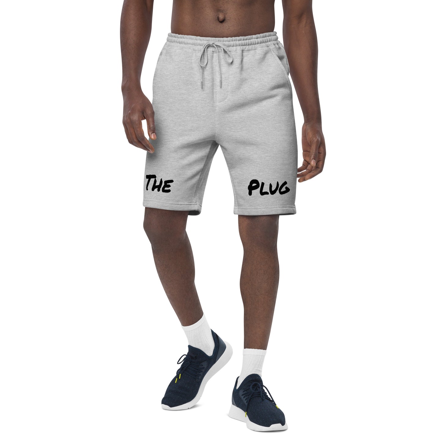 The Plug (White/Grey) - Men's fleece shorts