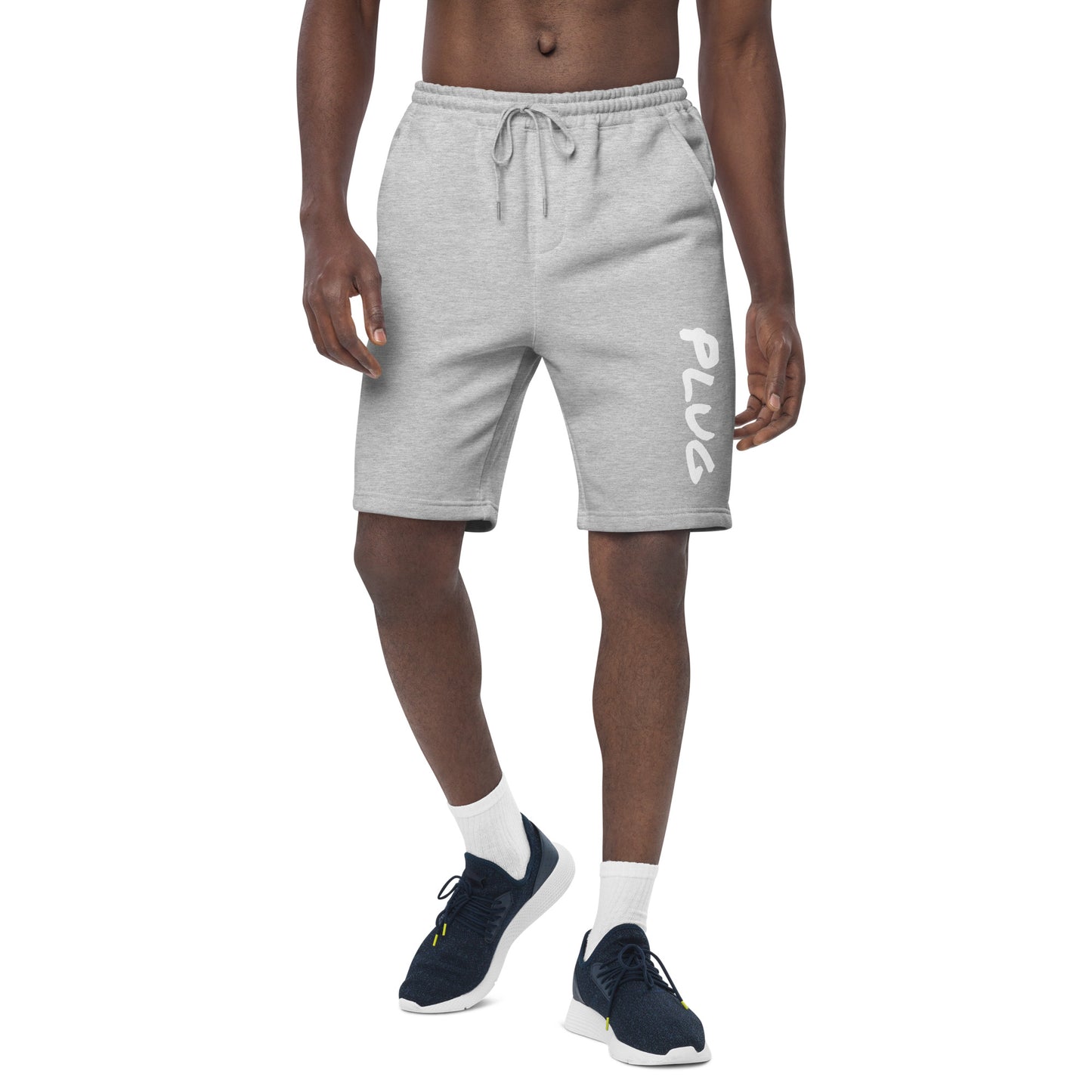 Plug (Black/Grey) - Men's fleece shorts