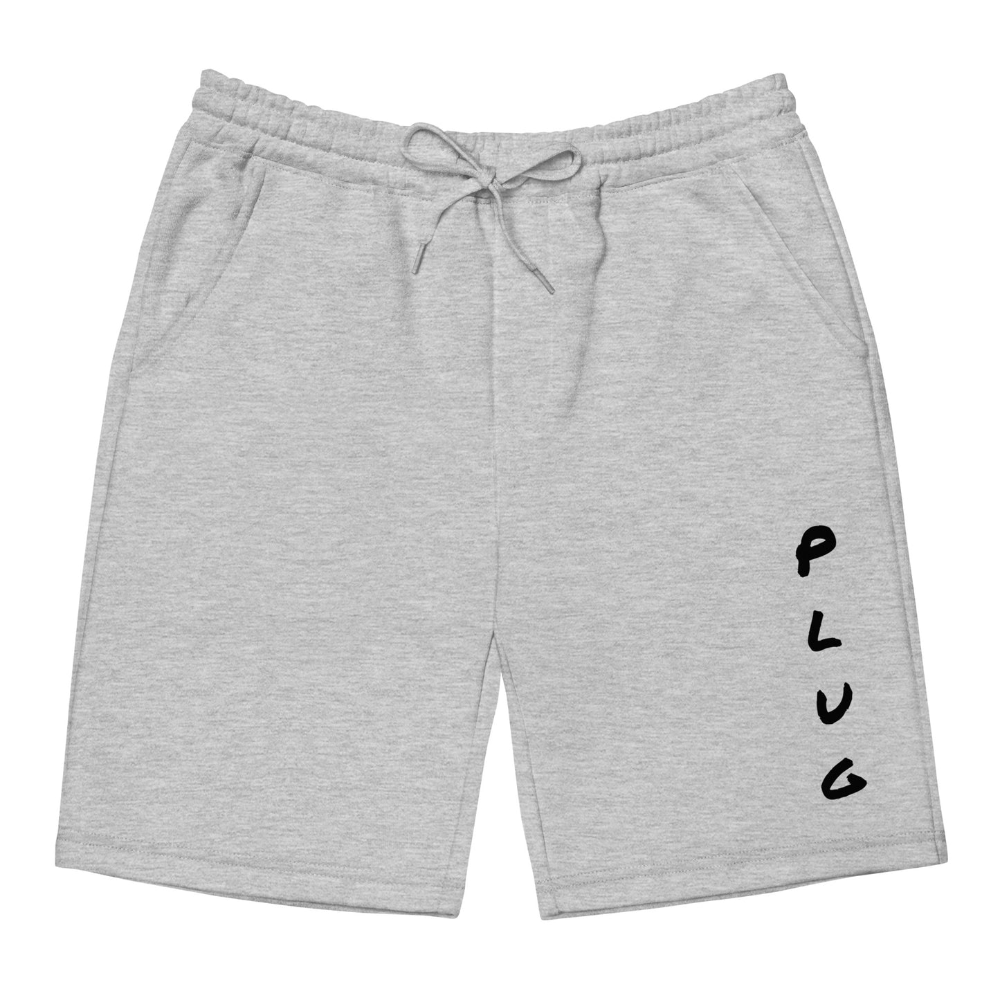 Plug (White/Grey) - Men's fleece shorts