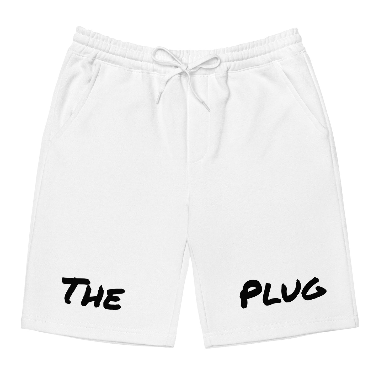 The Plug (White/Grey) - Men's fleece shorts