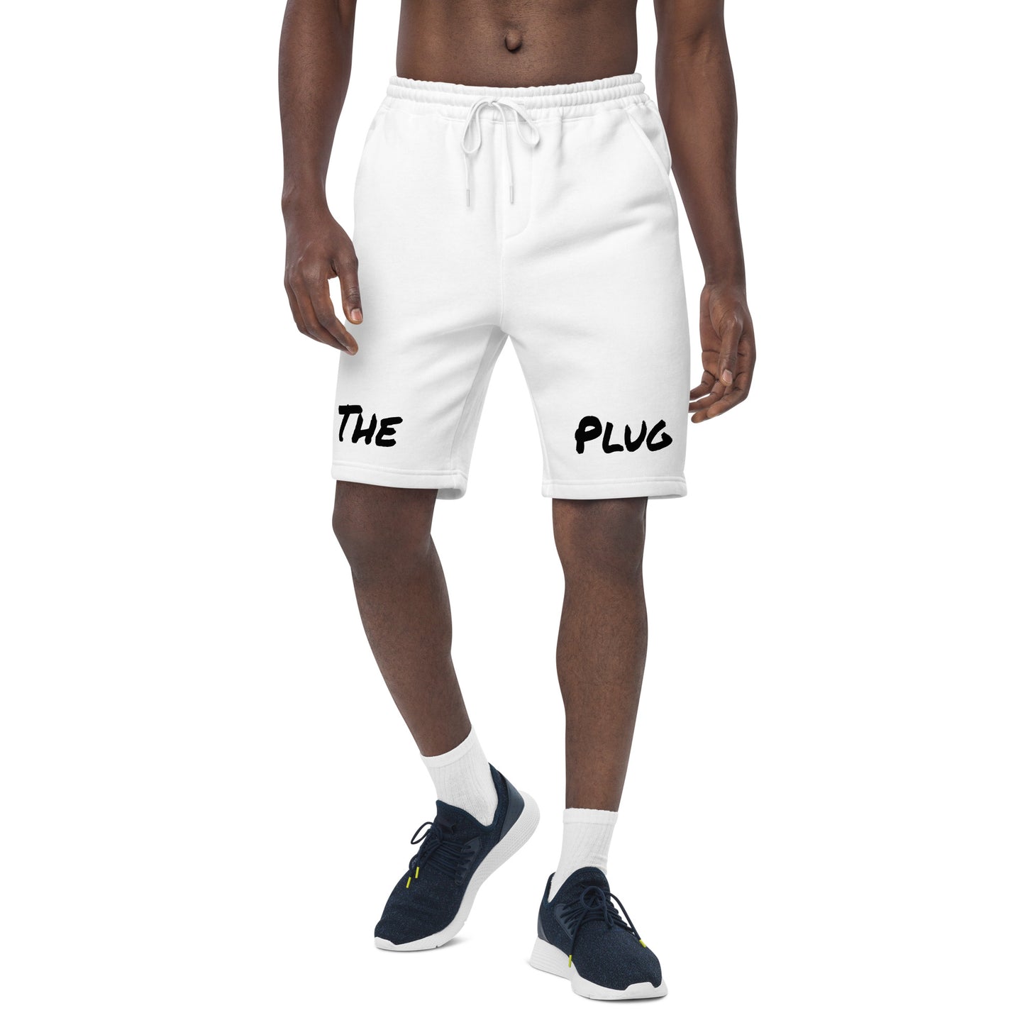 The Plug (White/Grey) - Men's fleece shorts