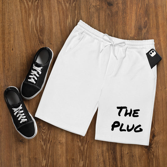 The Plug (White/Grey) - Men's fleece shorts