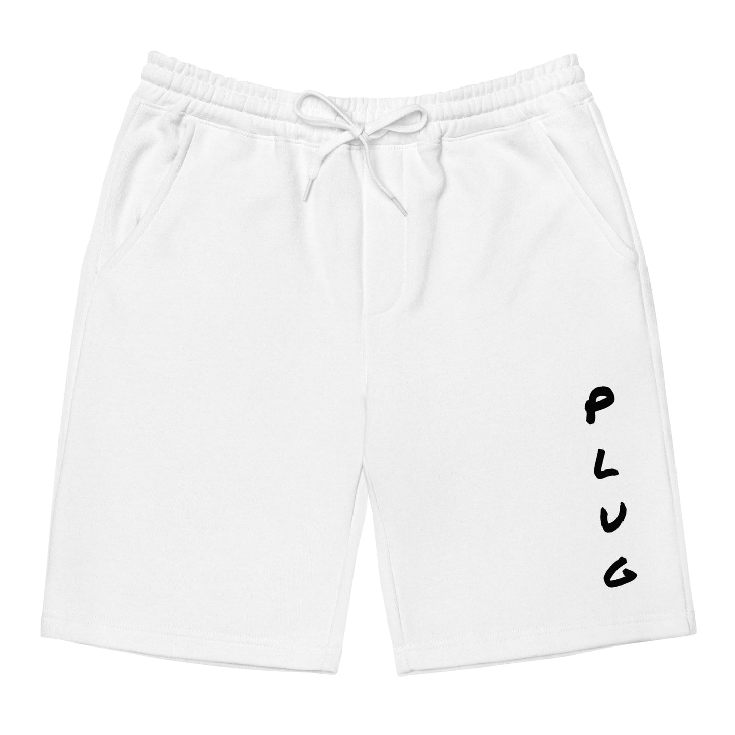 Plug (White/Grey) - Men's fleece shorts