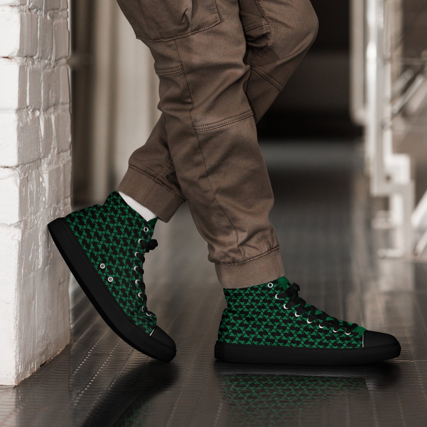 The Plug (Green) - Men’s high top shoes