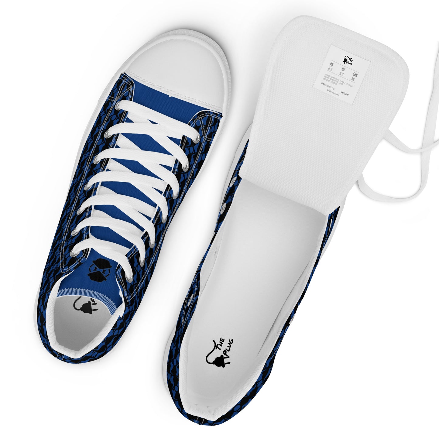 The Plug (Blue) - Men’s high top shoes