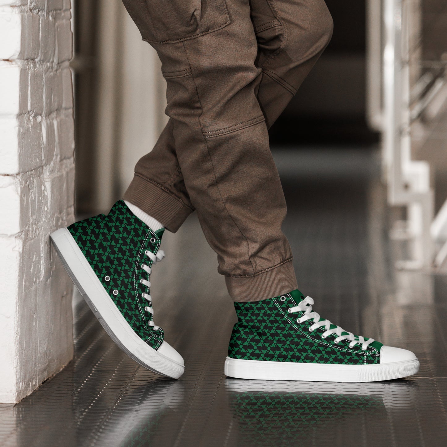 The Plug (Green) - Men’s high top shoes