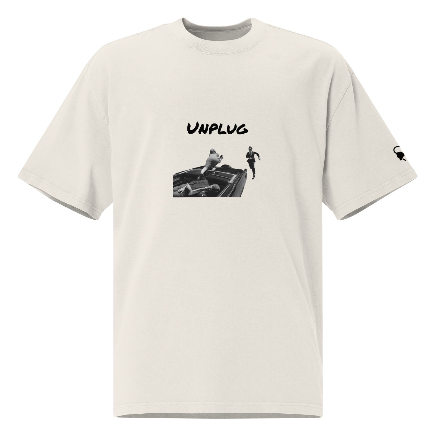 JFK (Unplug) - Unisex Oversized faded t-shirt