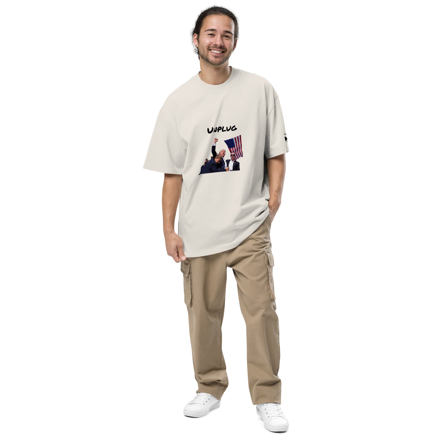 Trump Shot (Unplug) - Oversized faded t-shirt